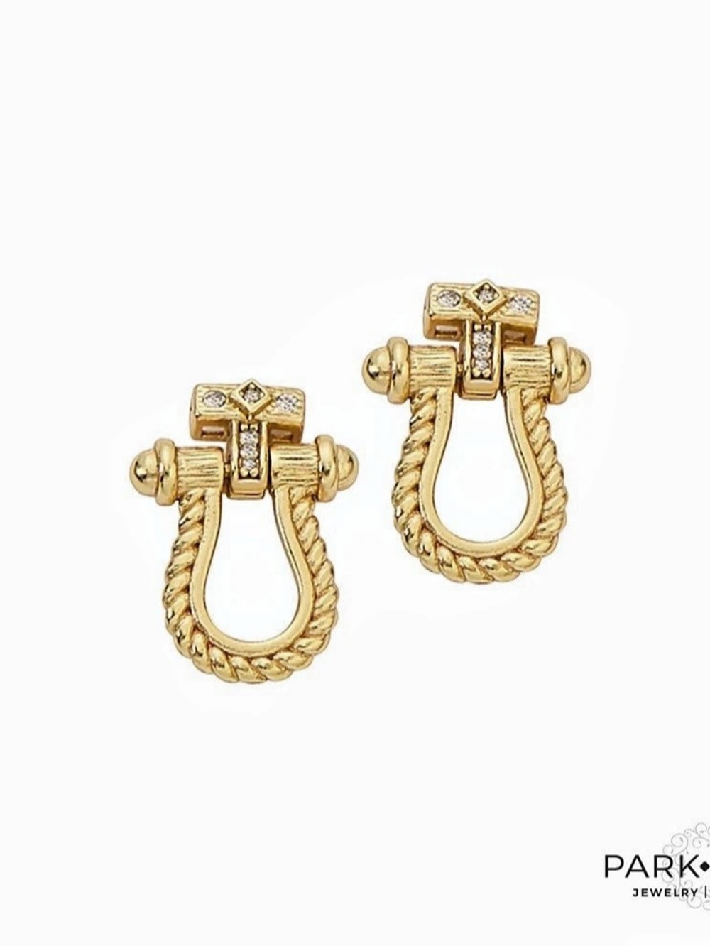 Park Lane LANGLEY Earrings Stirrup Horse Equestrian Rope Rodeo Style Studs NWT4